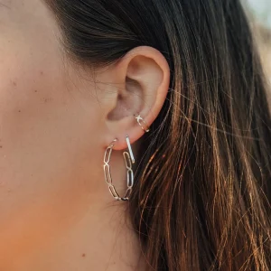 SarahBijoux Large Paper Clip Hoops