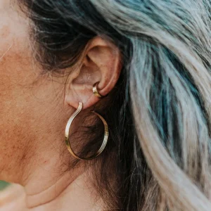 SarahBijoux Large Triplet Gold Vermeil Hoops