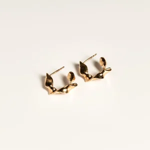 SarahBijoux Medium Ribbon Gold Vermeil Hoops