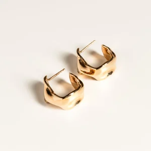SarahBijoux Small Crisp Gold Vermeil Hoops