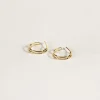 SarahBijoux Small Paper Clip Gold Vermeil Hoops