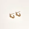 SarahBijoux Small Ribbon Gold Vermeil Hoops