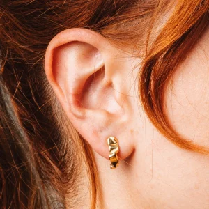 SarahBijoux Small Ribbon Gold Vermeil Hoops