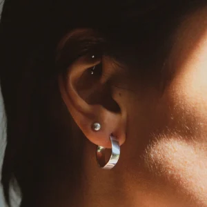 SarahBijoux Small Square Flat Gold Vermeil Hoops