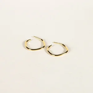SarahBijoux Small Square Wire Gold Vermeil Hoops