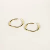 SarahBijoux Square Wire Gold Vermeil Hoops